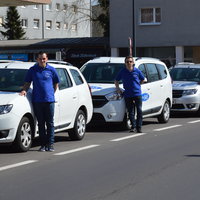 Taxis und Mitarbeiter von City Taxi Haid